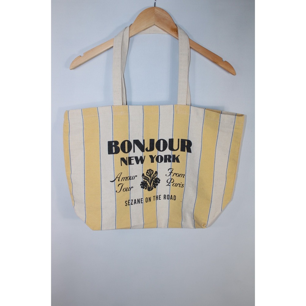 Sezane Unisex Multicolor Fabric Tote Bag‎